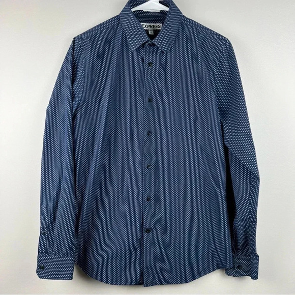 Express Other - 😇 Express‎ Medium Slim Fit Medium 15-15.5”, Navy Design